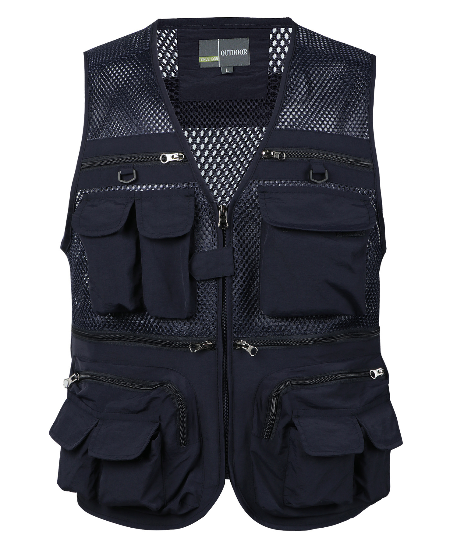 Factory wholesale summer men's vest multi-pocket large size mesh vest AliExpress 65#