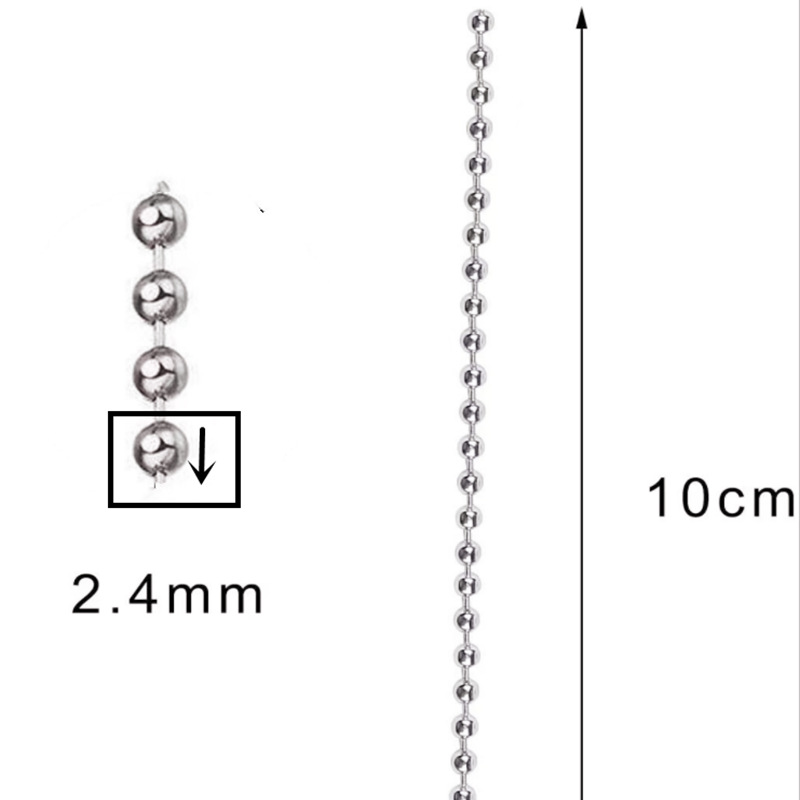 Factory direct metal plating ball bead chain tag toy pendant chain ball bead chain jewelry accessories wholesale