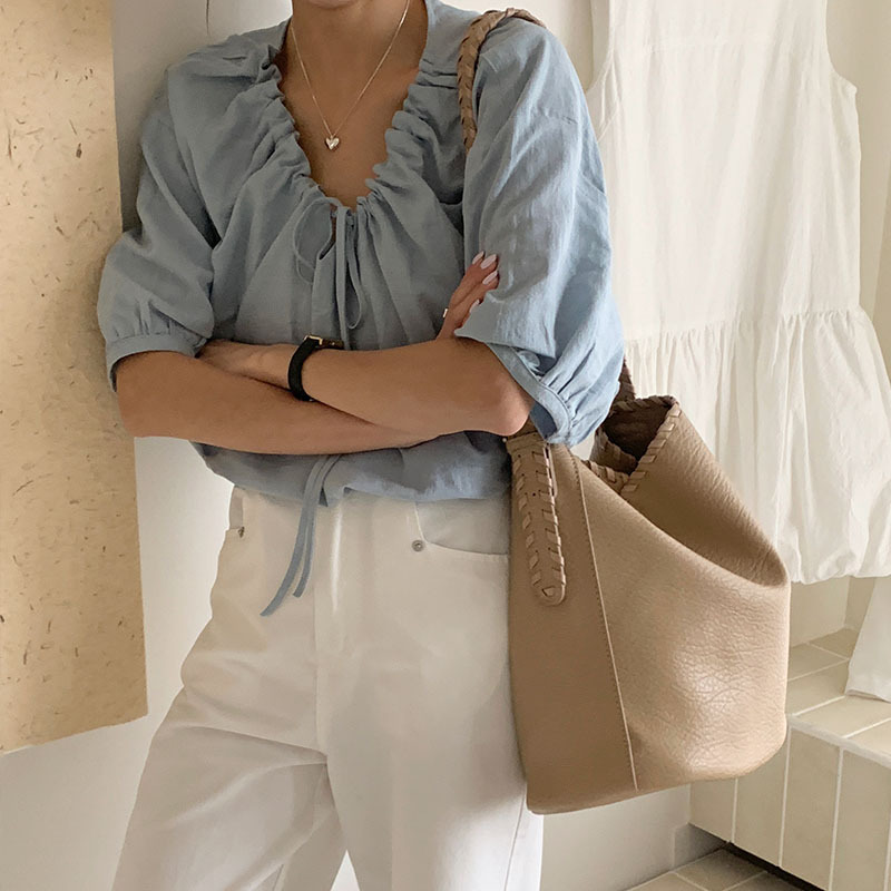 High-end Fashion Shoulder Tote Bag Women's 2024 New Spring and Summer Casual All-match Large Capacity Crossbody Bucket