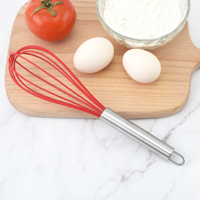 Factory spot stainless steel silicone egg beater kitchen tools egg cream mixer household baking tools