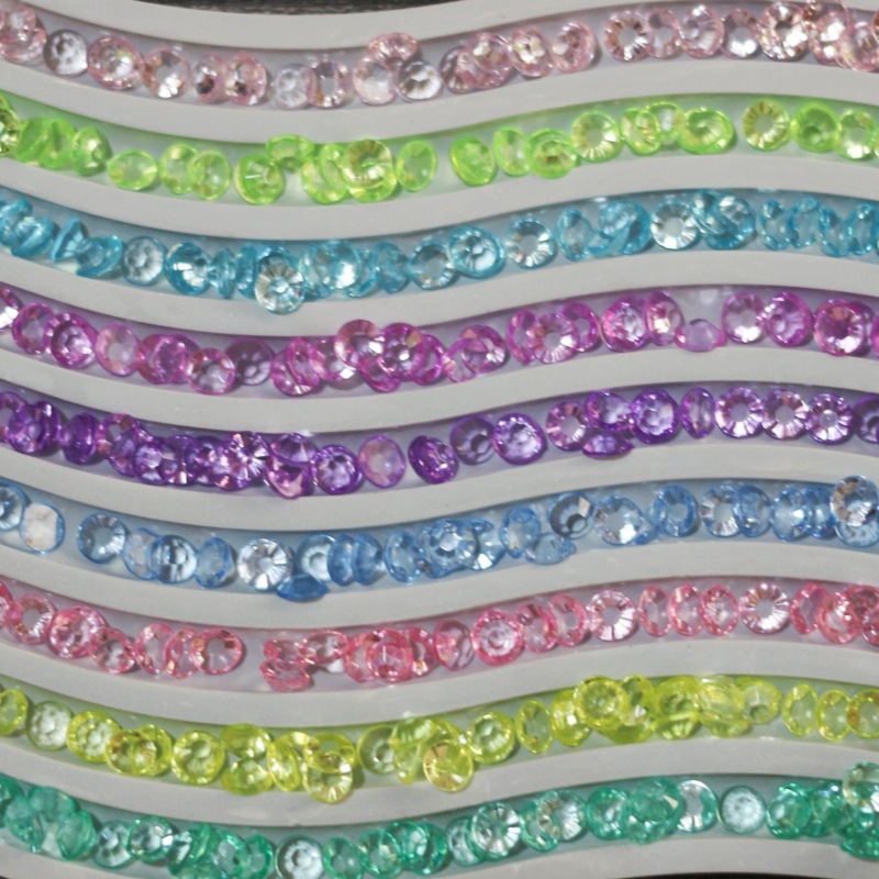 6mm flat diamond acrylic Diamond transparent nude Diamond wishing bottle nail beauty Live shop pot Goka epoxy filler diy