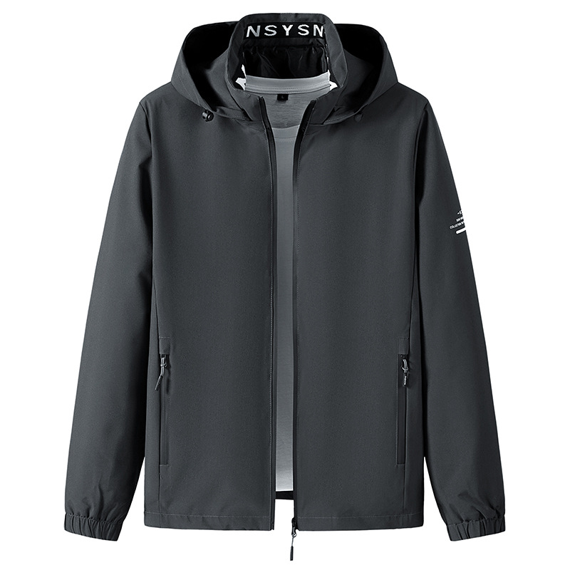 Men's coat 2024 spring and autumn detachable hat outdoor windbreaker men's clothes casual hooded jacket men's