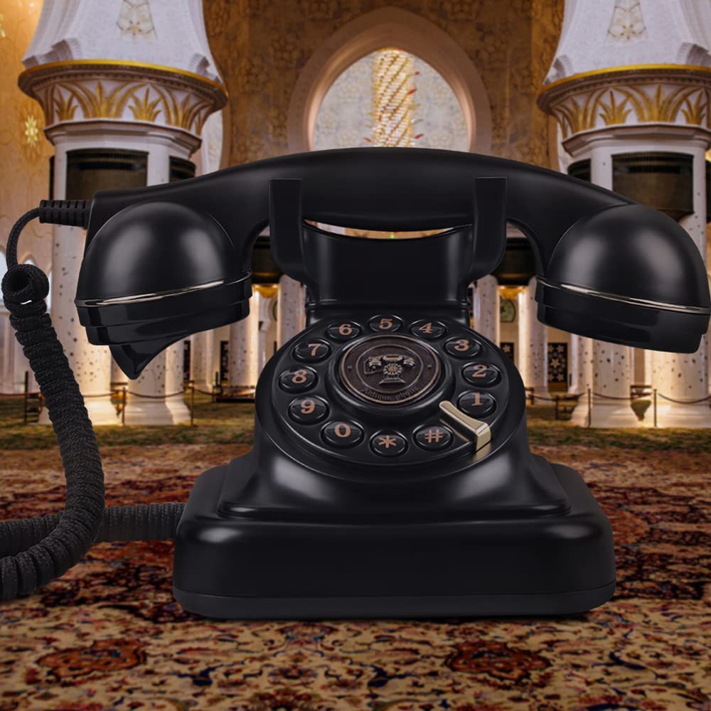Teléfono retro transfronterizo Hotel hogar antiguo teléfono fijo teléfono giratorio antiguo teléfono de grabación al por mayor