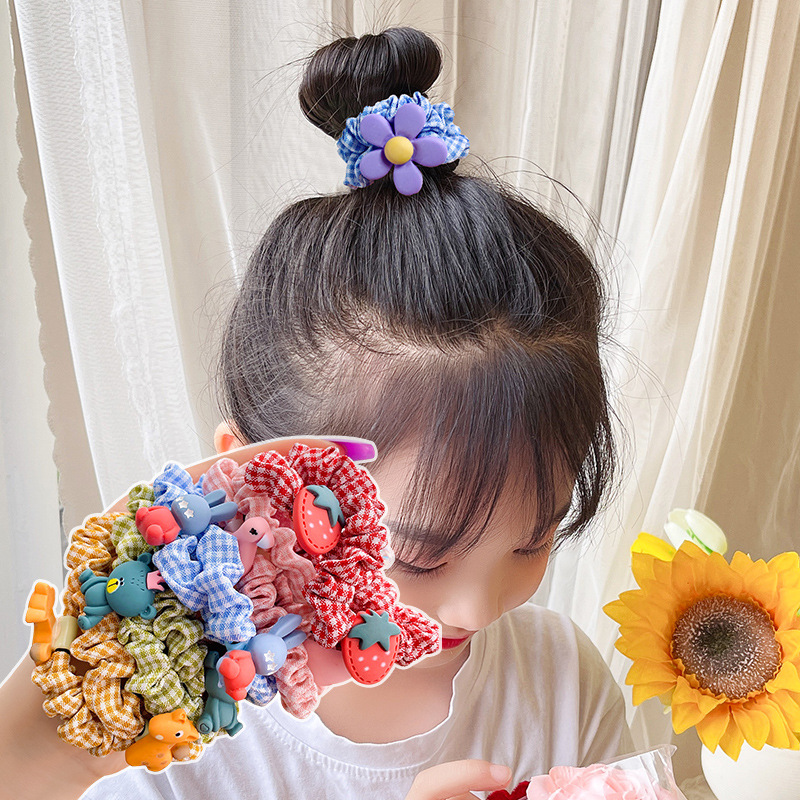 Korean children's hair rubber band cute girl's large intestine hair band hair rope baby does not hurt the hair elastic good hair rope