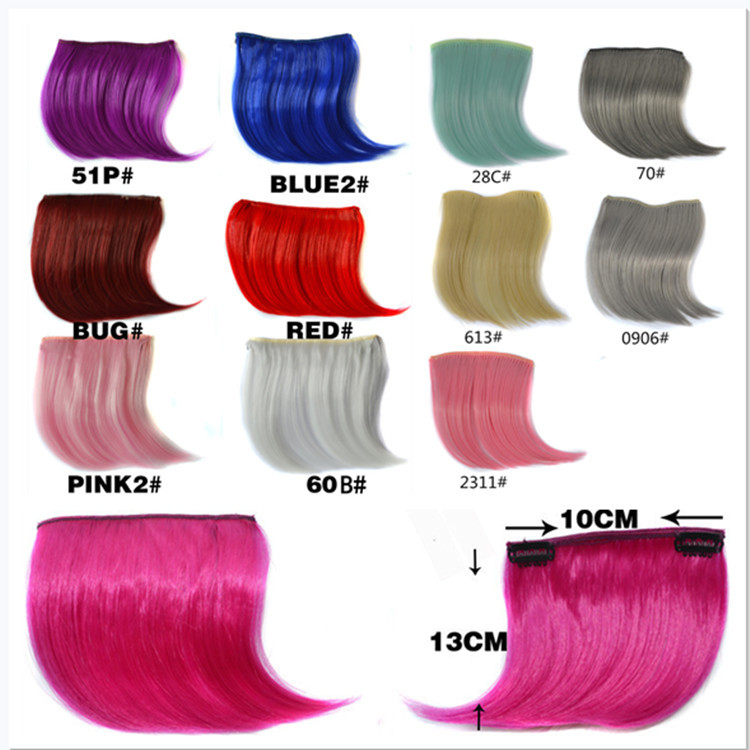 Wig color bangs color straight hair piece wig piece highlights gradient hair extensions hair