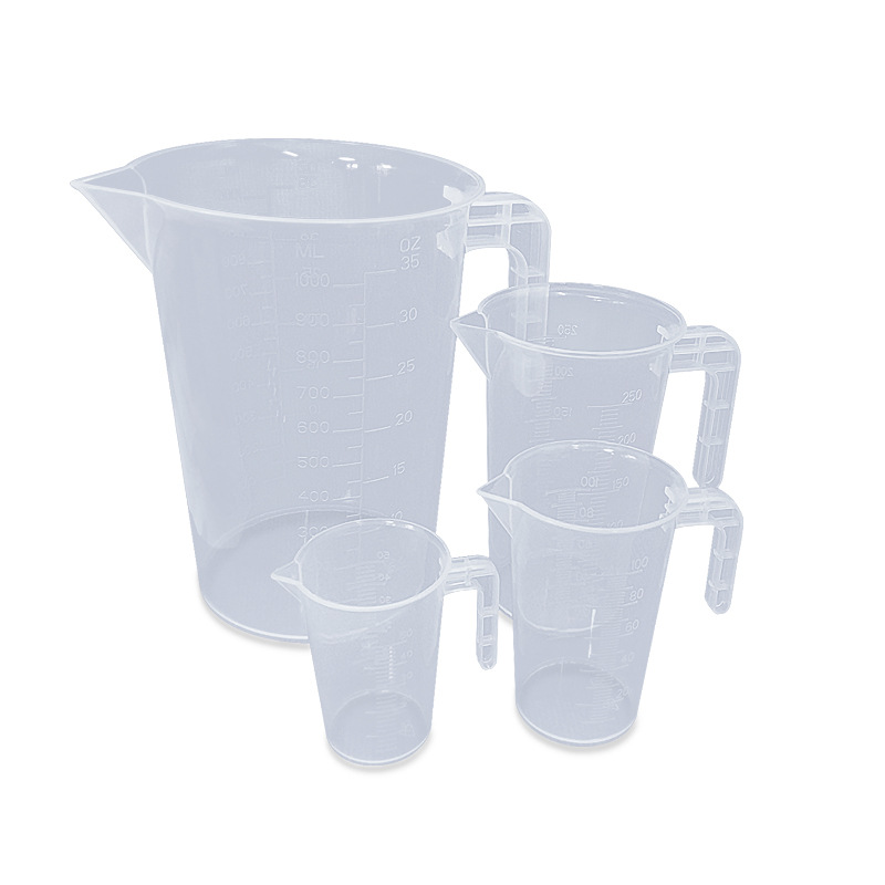 New PP plastic measuring cup with precision scale 50ml 100ml 250ml 2500 baking measuring cup