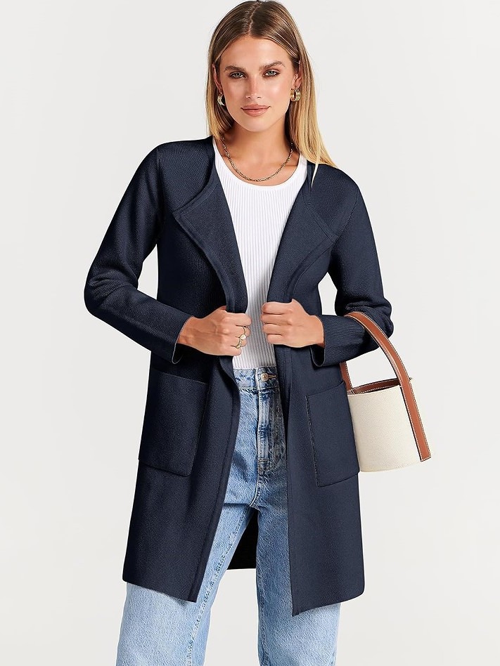 2023 Amazon independent station autumn and winter new women's clothing European and American cross-border popular comfortable casual lapel coat for women