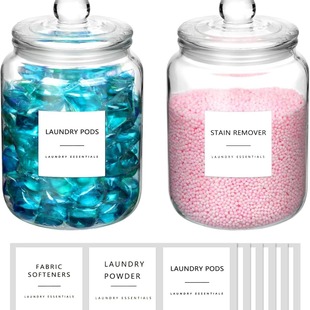 2L Transparent GLass Laundry Jar Biscuit Jar GLass Jar Storage GLass Container with Lid Large Transparent Dense