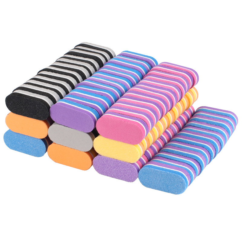 Cross-border supply of double-sided polishing small oval sponge rub Mini small long sponge throwing file wear-resistant sand
