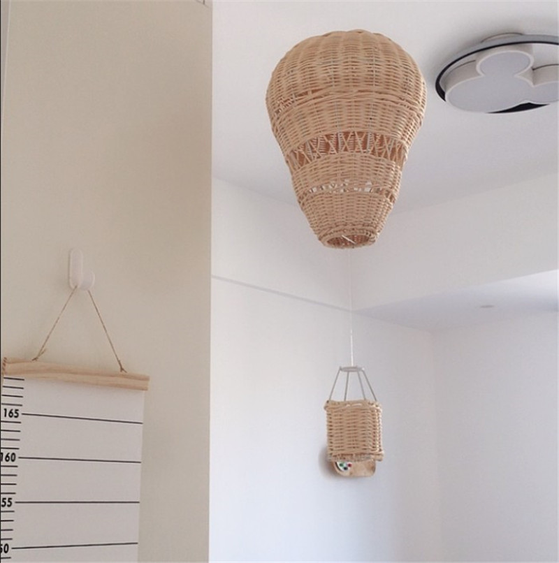 INS-style handmade Rattan woven hot air balloon children's room preschool place photography props photography agency household supplies