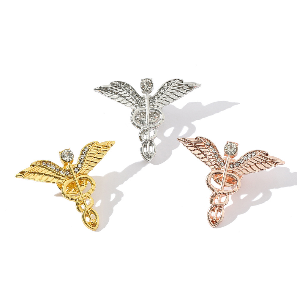 Foreign trade jewelry European and American personality angel wings brooch trend corsage accessories clothing badge factory direct sales
