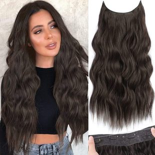 Esther wig European and American gradient large wave long curly hair wig one-piece freely adjustable fishing line hair extension piece