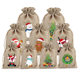 New cross-border hot sale Christmas gift packaging Christmas tree candy snack bag drawstring small bag in stock
