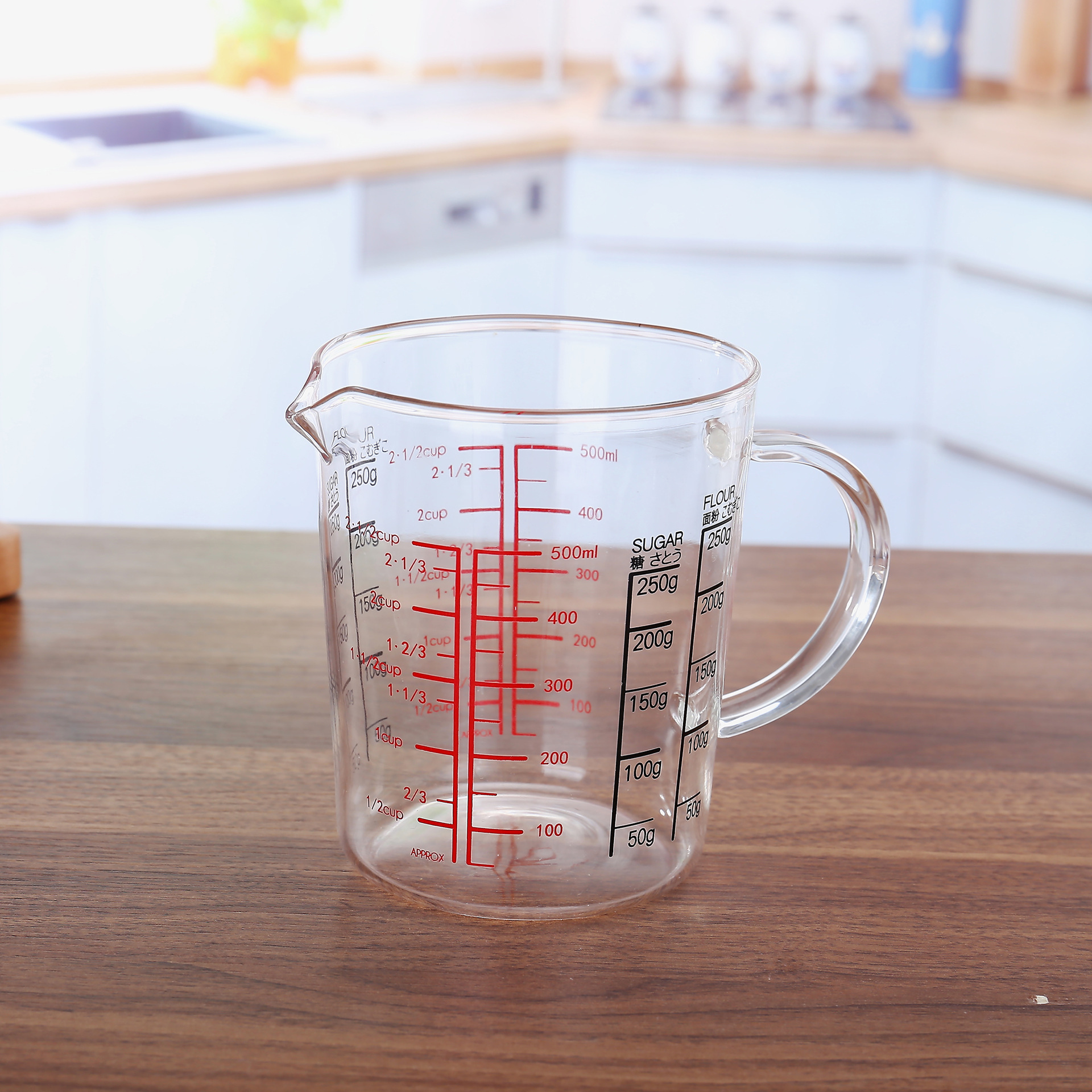 Thickened glass measuring cup with scale glass Milk Cup household kitchen baking flour liquid measuring cup microwave