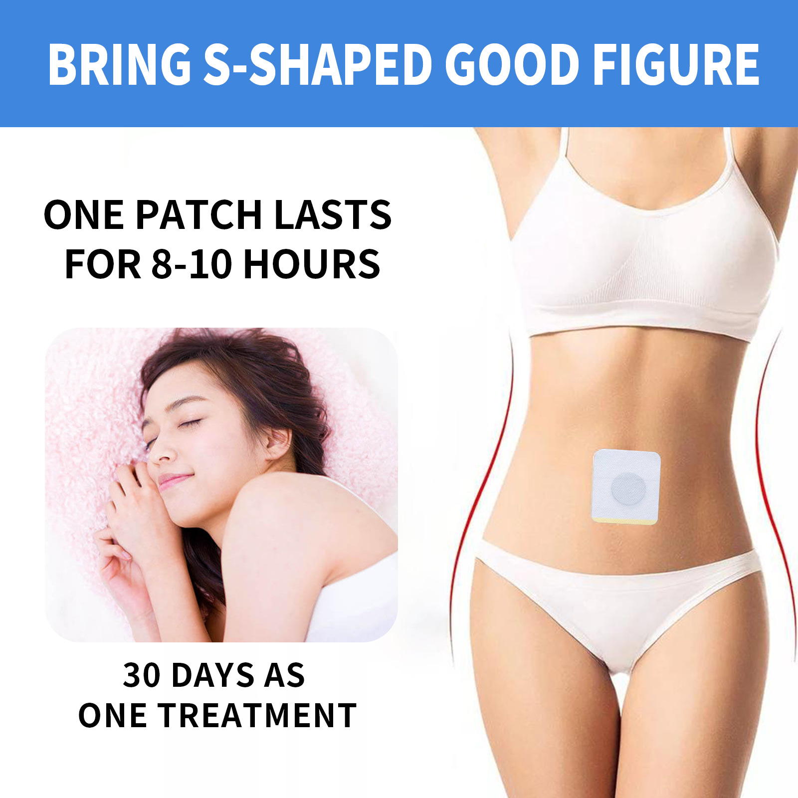Uhoe Herbal Slimming Belly Button Sticker Shaping Body Beauty Big Belly Thigh Muscle Lazy Tightening Body Sticker