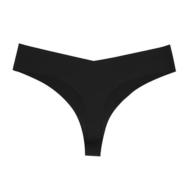 Europe and the United States cross-border large size Ice Silk V-shaped thong cotton crotch women's one-piece sexy thong t-back pants women