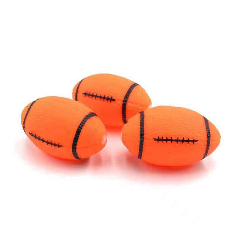 Dog Toy Vocal Rugby Toy Wear-resistant Dental Cleansing Vinyl Ball Toy Pet Special Dog Training Supplies