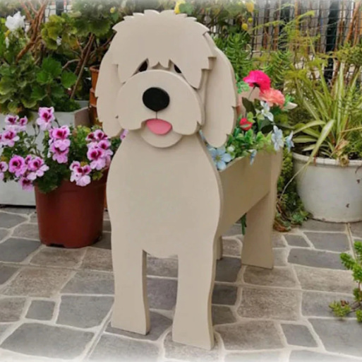 Dog Flower Pot Pet Creative Ornaments Outdoor Courtyard Potted Plant Decoration Ornaments Puppy Shape Storage Pet Potted Plant