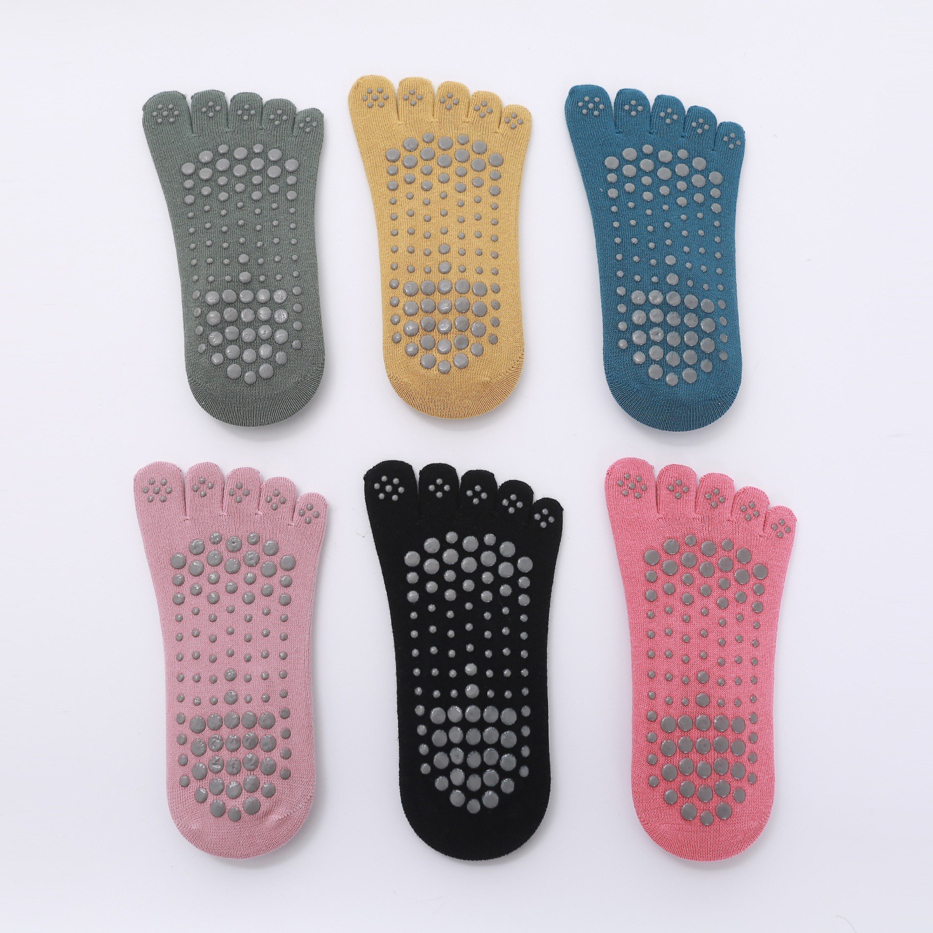 [Factory Direct Supply] New Cross-border Five-finger One-word Strap Yoga Pilates Anti-slip Socks Dance Socks