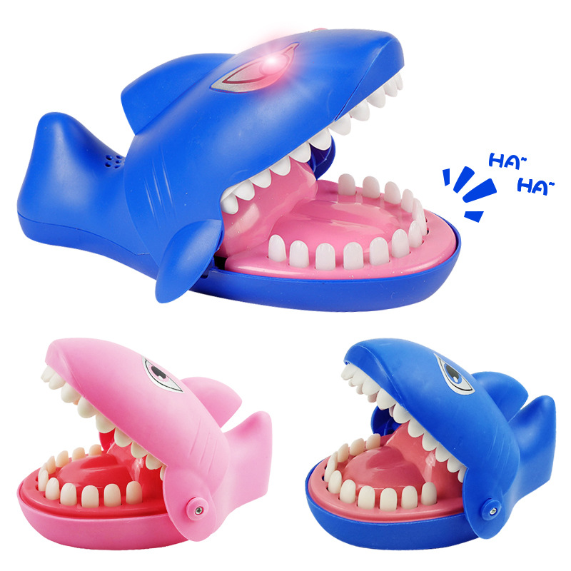 Children's whole Cup decompression toy creative bite hand electric finger shark crocodile dog cross-border stall toy wholesale