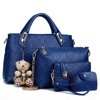 Cross-border Women's Bag 2023 New Fashion Casual Bear Four-piece Set Mother's Bag Shoulder Crossbody Portable Women's Bag Wholesale