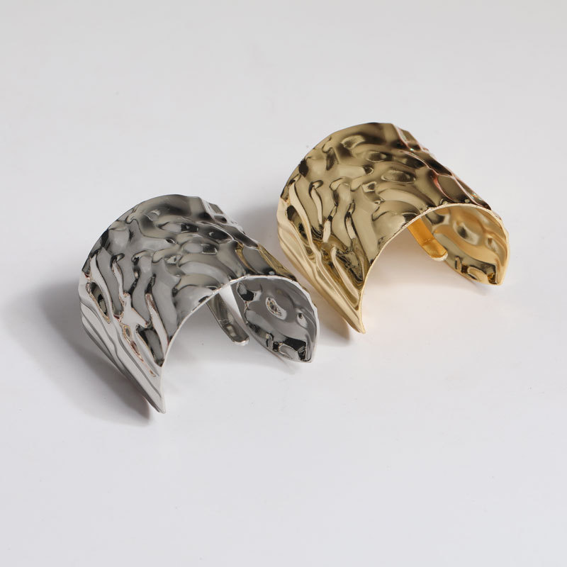 Japanese-style metal hair hook concave-convex texture horsetail hook Hook Gold Silver cold wind high-end hair buckle jewelry
