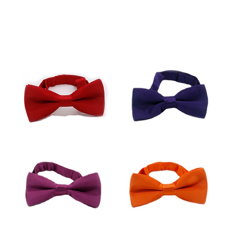 Spot children's bow tie generation children's Korean student performance butterfly bow tie collar flower solid color three fold Shengzhou bow tie