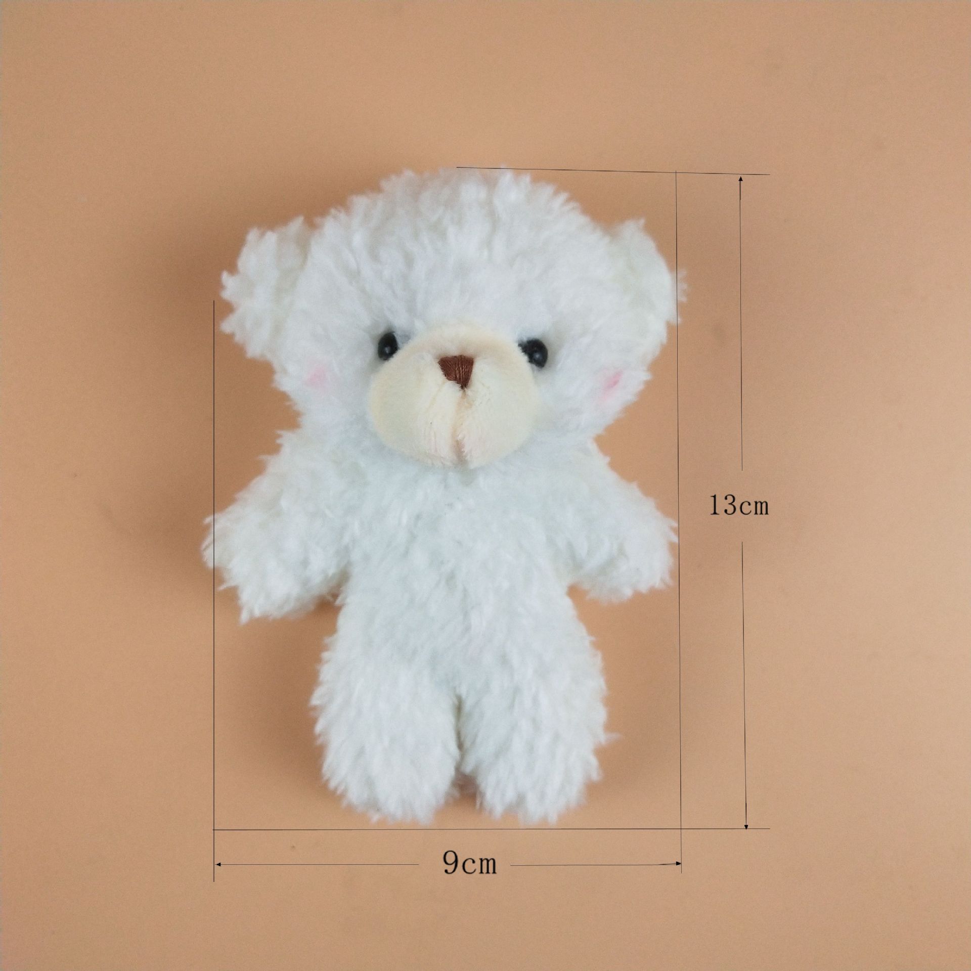 In stock wholesale blush one-piece Bear plush pendant Internet celebrity cute clothing bag accessories bear doll keychain