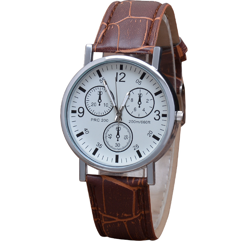 Explosive gift quartz men's watch quartz men's watch blue light glass belt watch men's watch wholesale