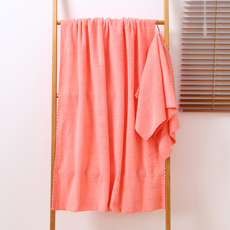 Factory in stock thick towel bath towel child and mother suit warp knitted coral velvet trimming activity gift towel wholesale