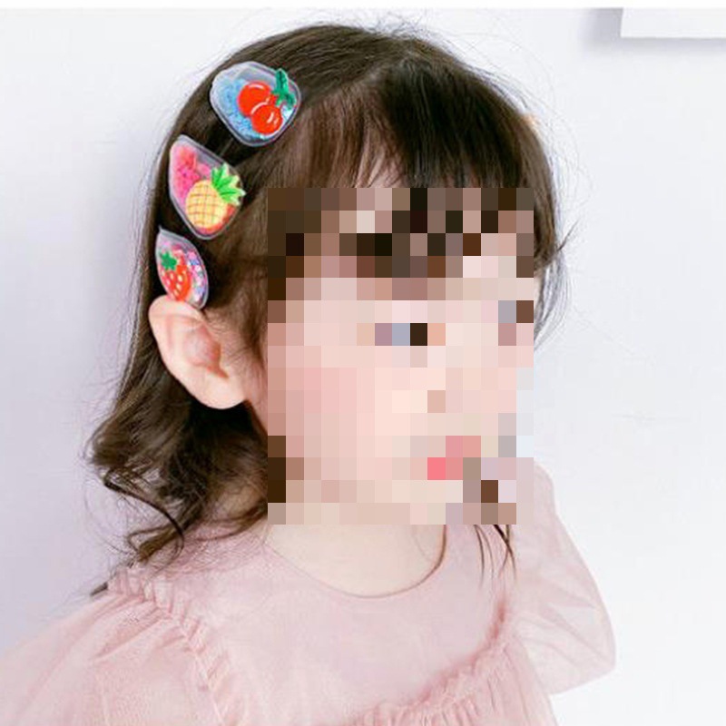 Korean style children's hairpin cartoon hair accessories suit cute hairpin handmade dopamine girls' headdress wholesale free shipping