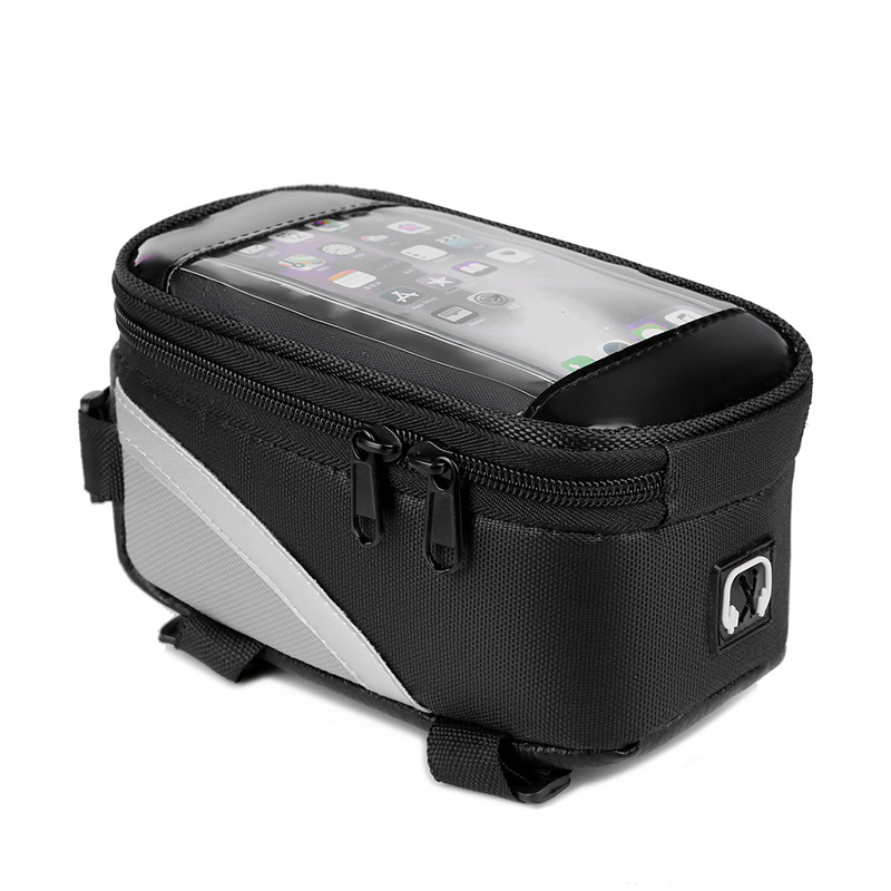 Bicycle Bag Beam Bag Upper Tube Bag Water Splash-proof Touch Screen Mobile Phone Bag Mountain Bike Front Beam Bag Riding Bag Handlebar Bag