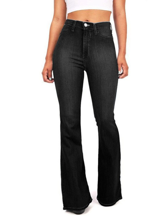 European and American foreign trade cross-border supply of elastic slim-fit wide-leg jeans for women