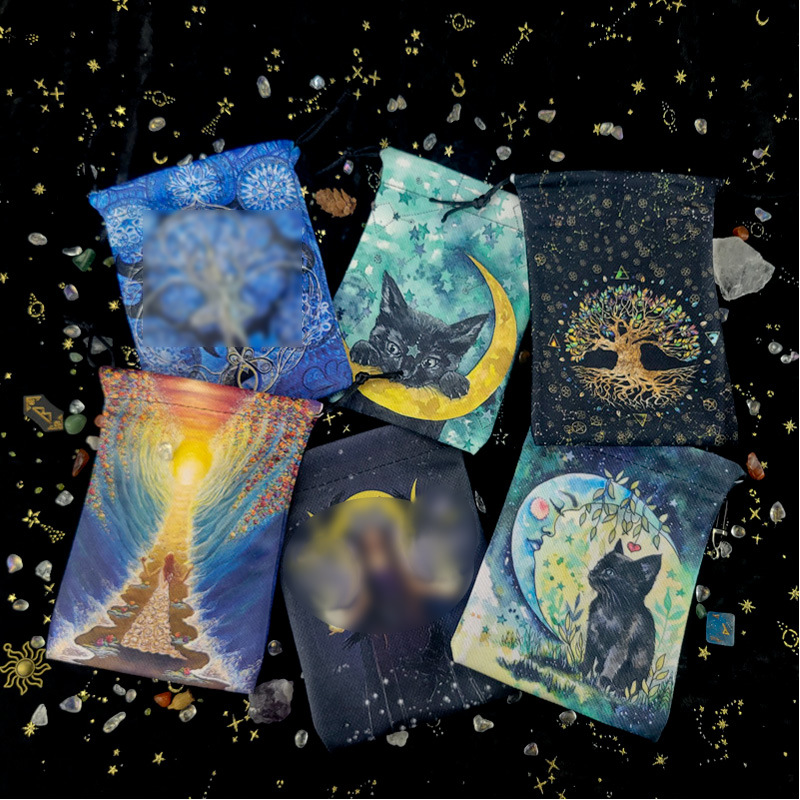 2023 New Composite Fleece Bag Bundle Pocket Christmas Halloween Gift Crystal Small Object Storage Gift Bag