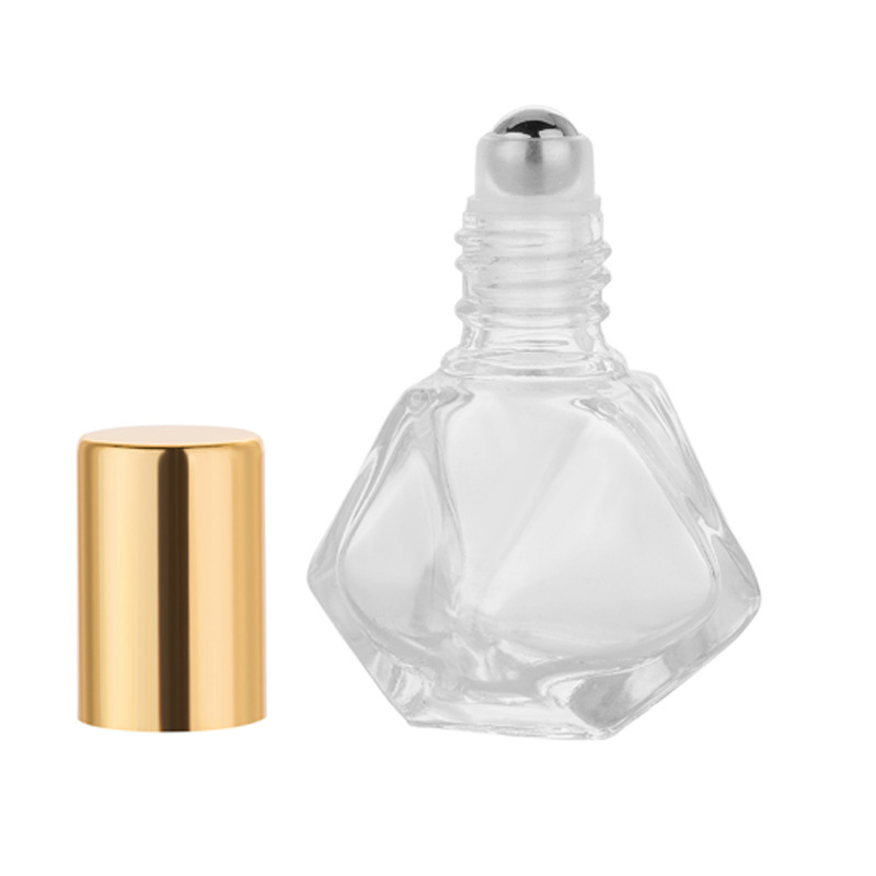 in stock 8ml Diamond Glass Roller Bead Bottle Perfume Walking Bead Oil Bottle Cosmetic Perfume Bottled