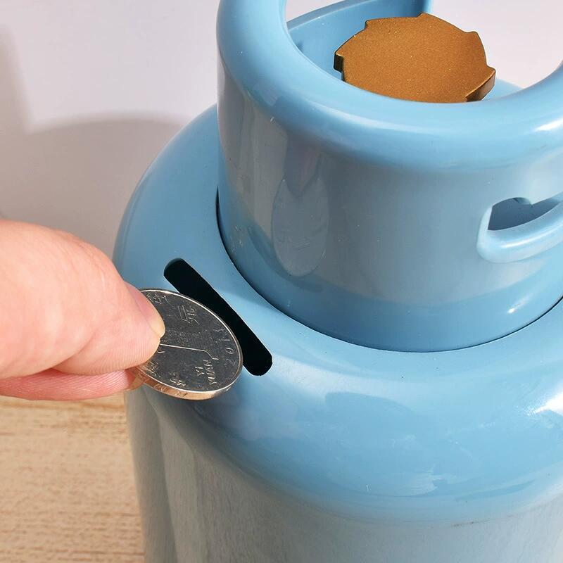 Creative home decoration simulation gas cylinder piggy bank children's plastic piggy bank advertising promotional gifts in stock