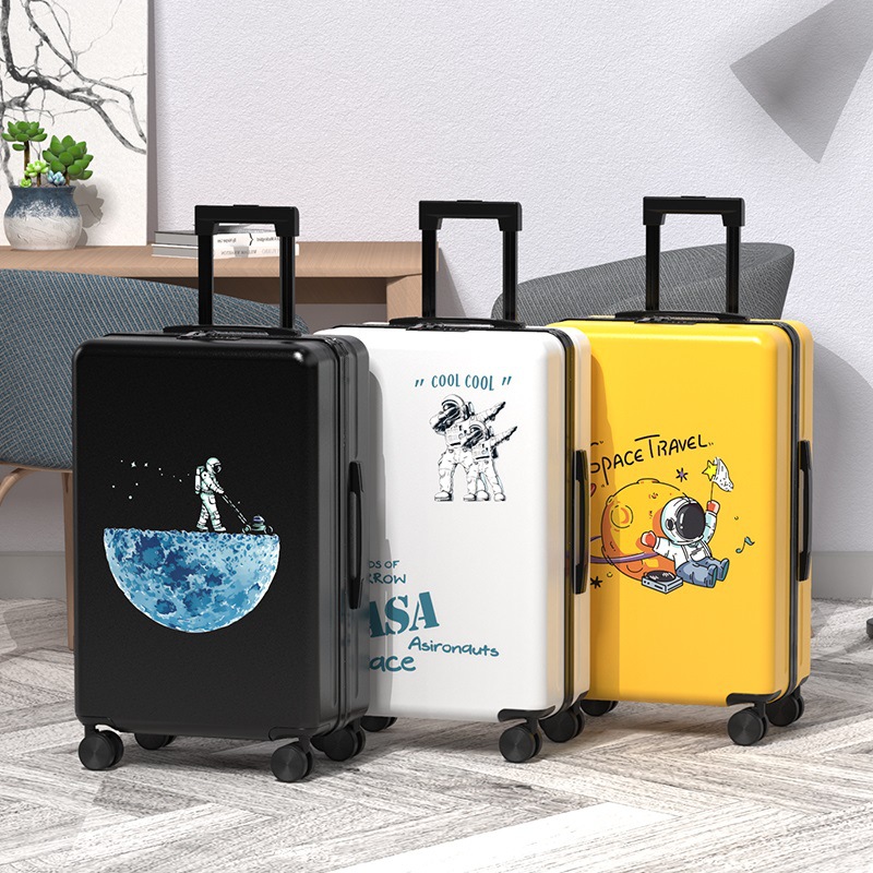 New Cartoon Luggage Case ins Internet Celebrity 24-inch Student Trolley Case Men's and Women's Robust and Durable Leather Case 20 Trendy