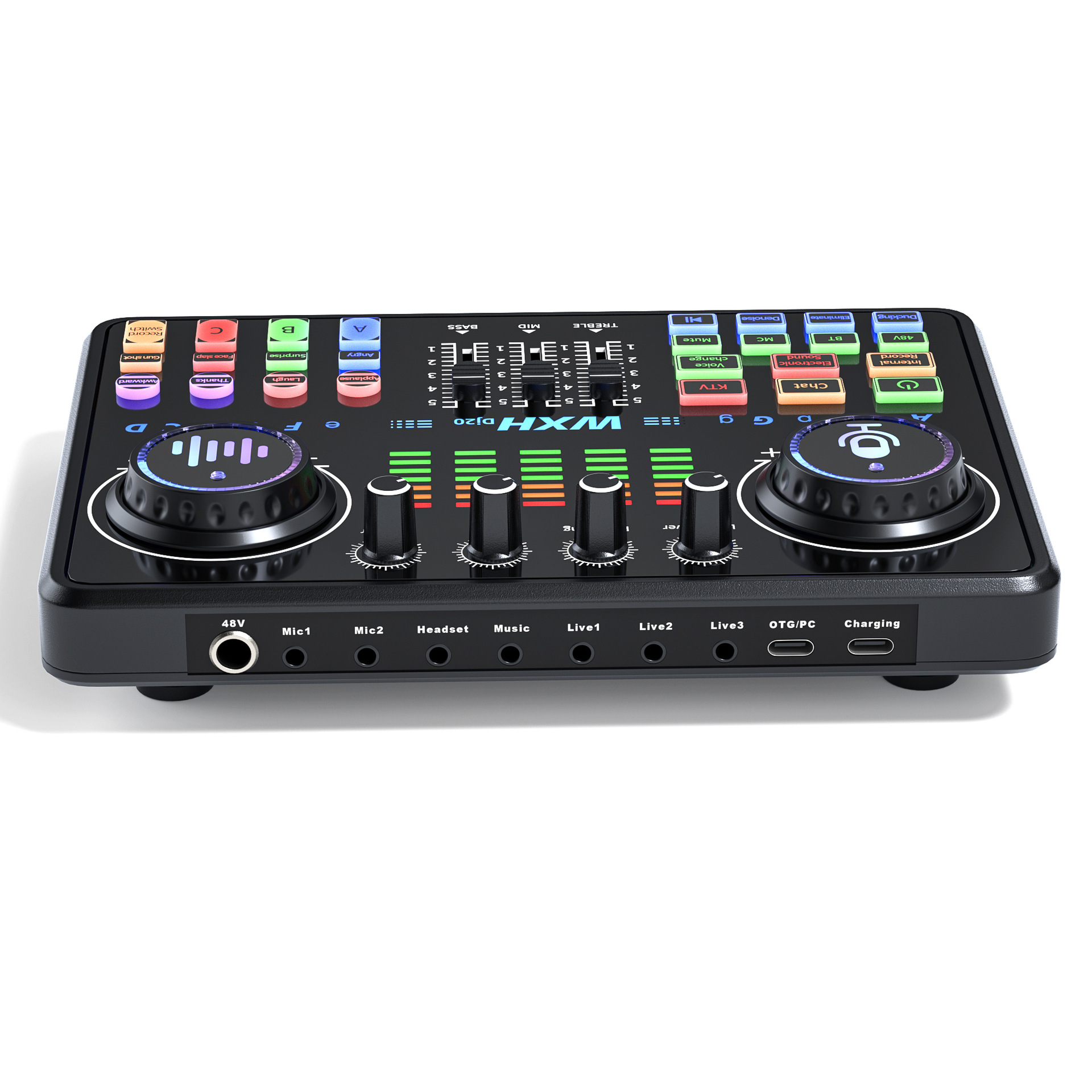 Capacitor Microphone Colorful Bracket Sound Card suit Computer Live Broadcast Sound Card Full Set of Mobile Phone Live Broadcast Special Equipment