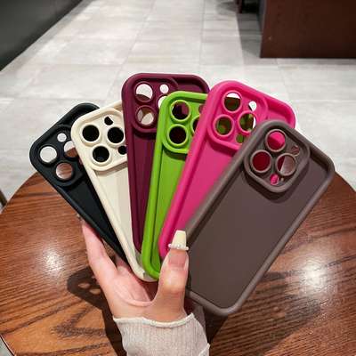 For Apple 15 protective case 16 iPhone14 solid color soft case 13 advanced sense simple drop-proof mobile phone case 11