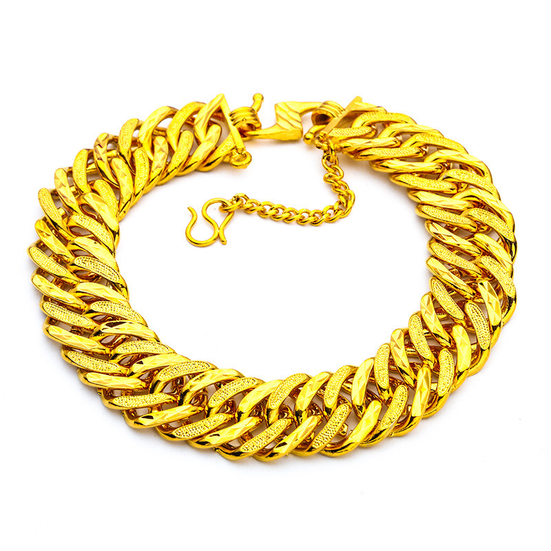 Vietnam gold men's cross-border boss bracelet safety buckle men's boss bracelet wholesale Bracelet Men