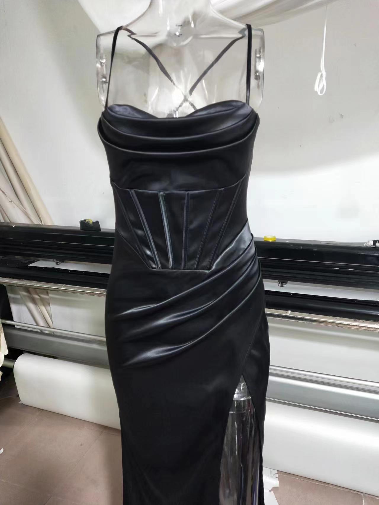 LY2219 Amazon Explosions ins Elegant High Quality Strap Backless Long Floor Mopping Dress