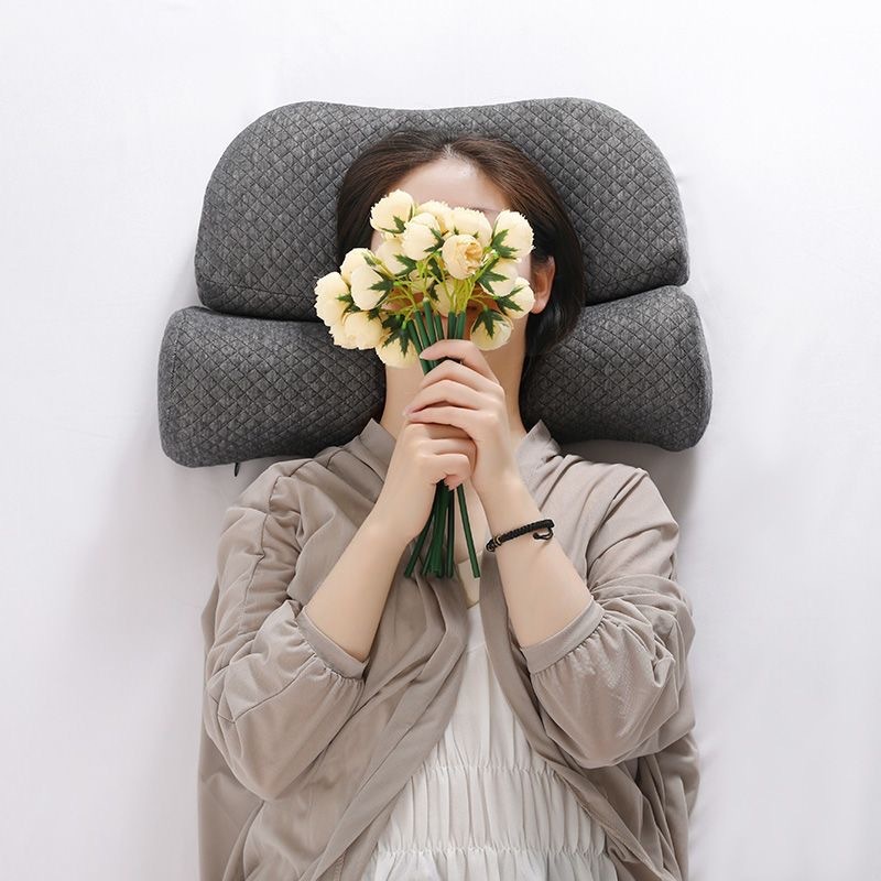 いびきを止める神器牽引枕頚椎枕成人家庭用シングル修復枕昼休み超ソフト通気保護首枕|undefined