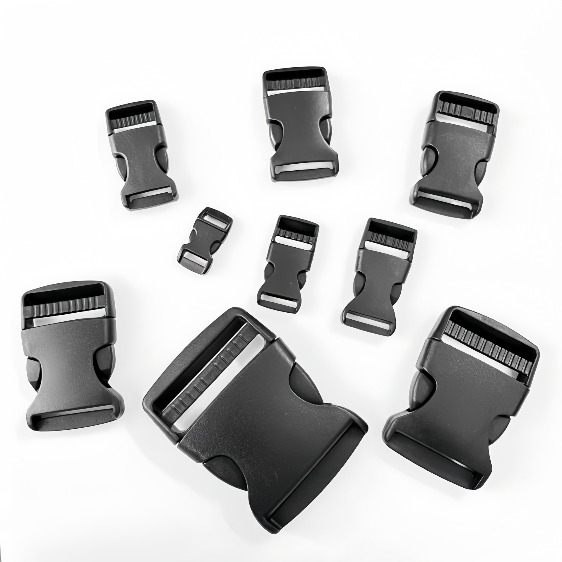 Factory direct luggage accessories plastic buckle 1-5cm plastic backpack buckle adjustment waist buckle spot supply