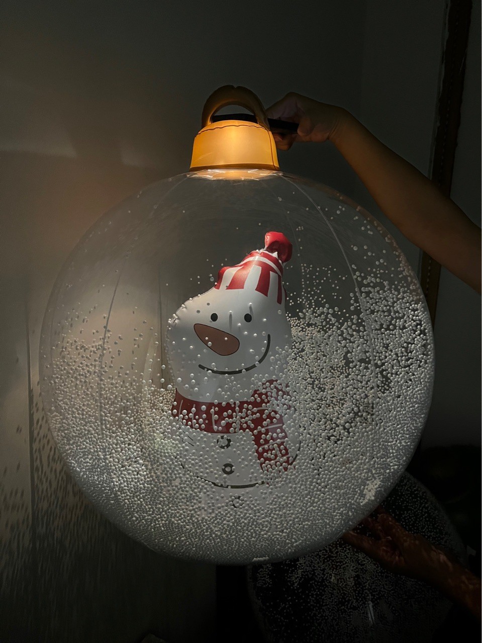 2023 new inflatable Christmas ball inflatable LED Christmas luminous ornaments crafts children Christmas snowman_voghion.com