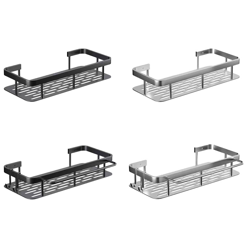 Toilet Storage Rack Toilet Bathroom Washstand Towel Storage Non-perforated Kitchen Wall-mounted Long Square Plate with Rod