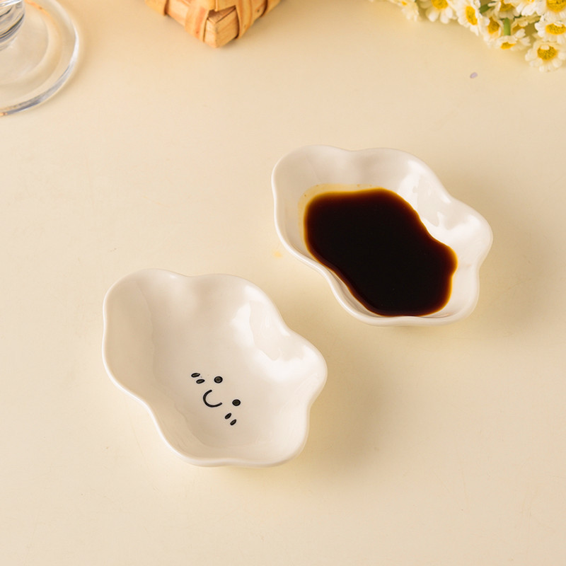 Cute ins fengyunduo flavor dish cute creative shape dish household seasoning sauce soy sauce ceramic small dish