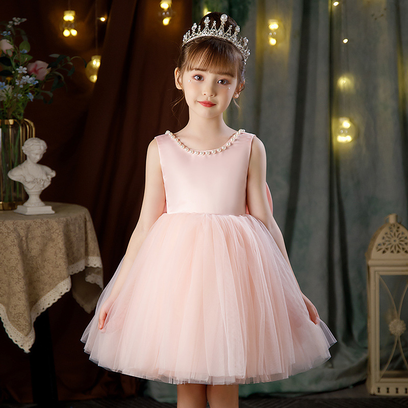Cross-border Princess Dress for Girls Children's Wedding Dress Flower Children's Dress Host Piano Costume Vessel Dress