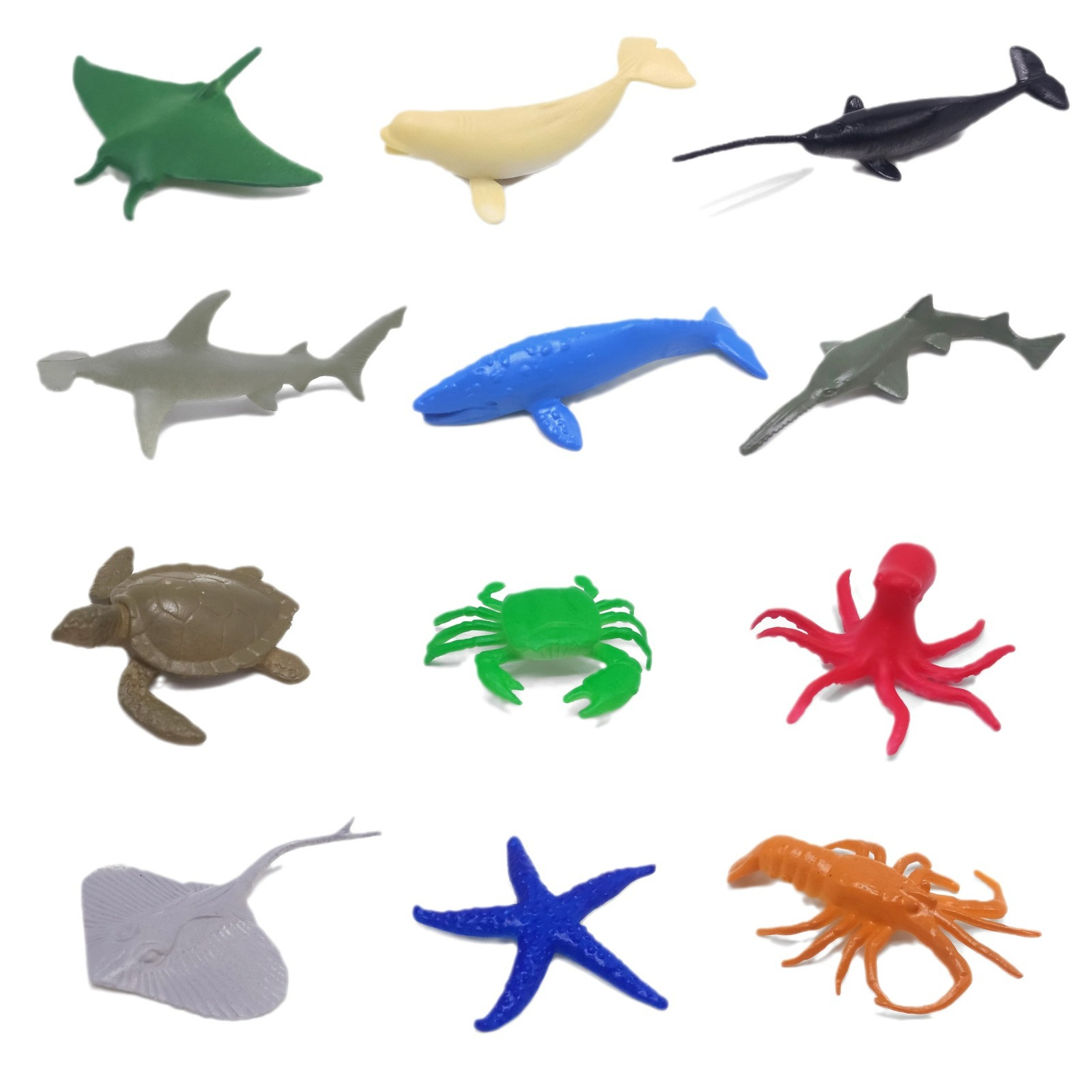 A marine animal small size simulation model toy marine creature whale shark soft glue solid mini cross-border