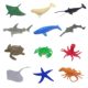 A marine animal small size simulation model toy marine creature whale shark soft glue solid mini cross-border