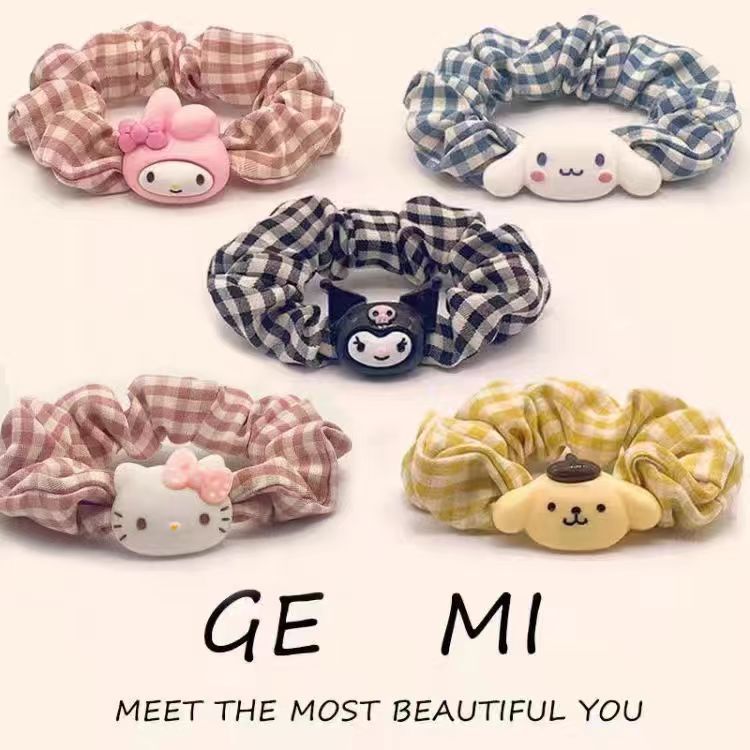 Spring New cute cartoon large intestine hair band Yugui dog melody tie balls ponytail hair rope simple all-match